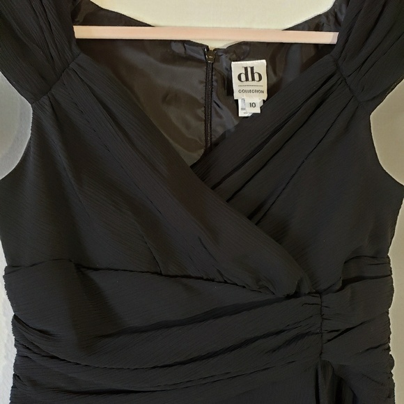 Black Dress DB Collection Empire Waist - Picture 3 of 5